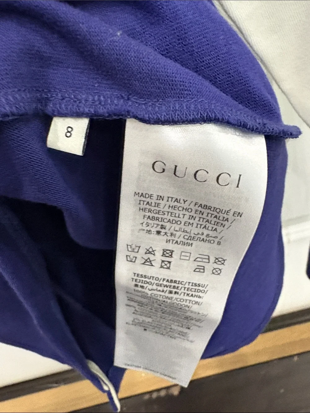 Gucci Kids Navy White Long-Sleeve Logo Rugby Polo with Iconic Stripe